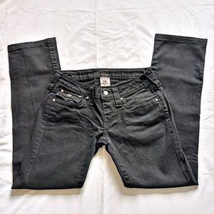 True Religion Black Disco Billy Straight Leg Jeans